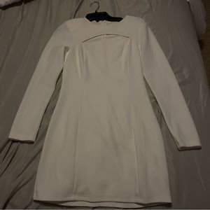 aqua white dress